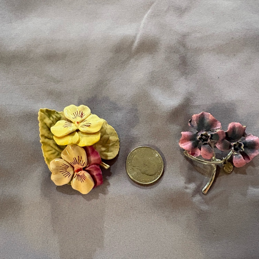 Vintage floral pins